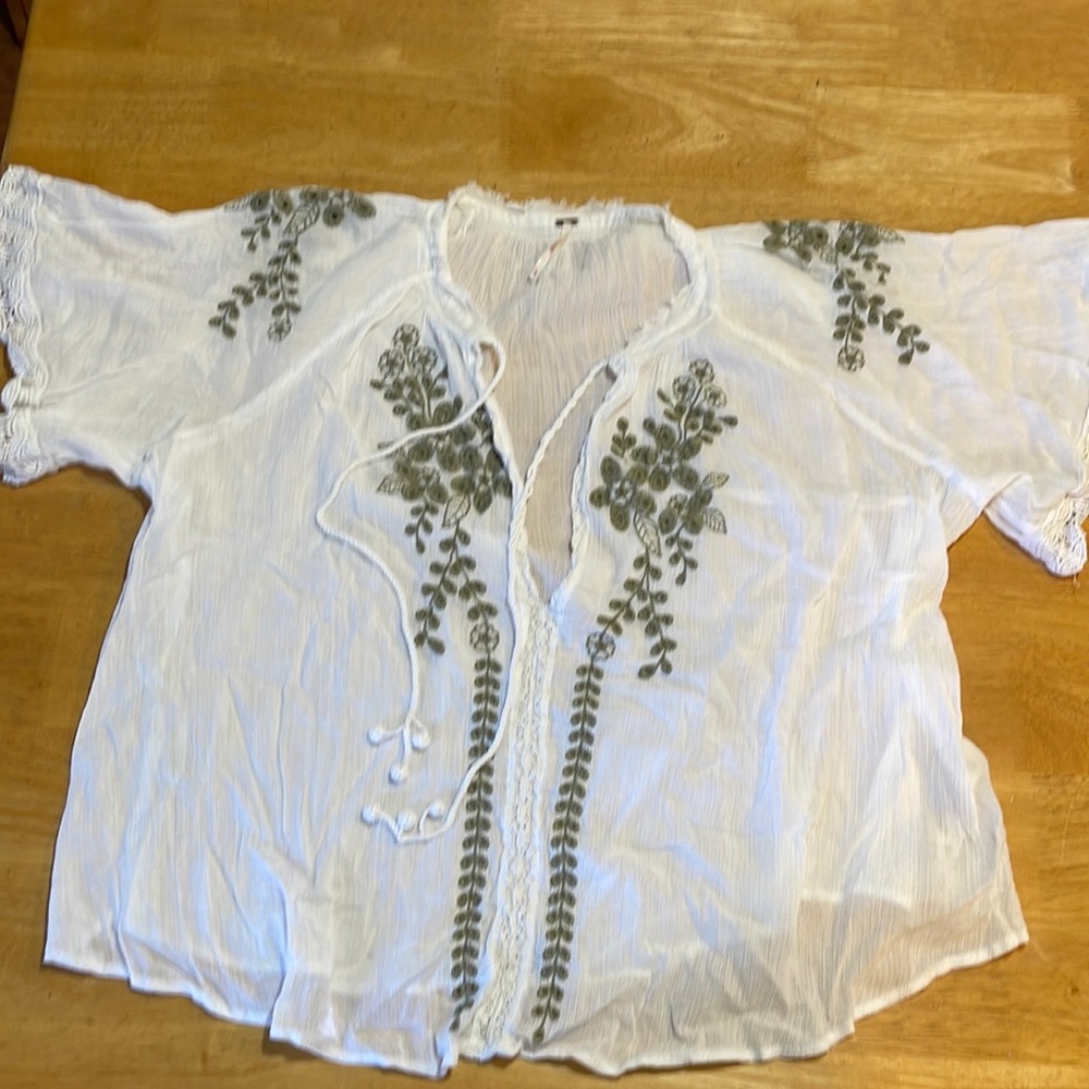 Free People embroidered top